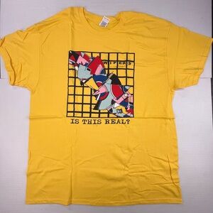 Wipers band logo yellow T-shirt Large New
